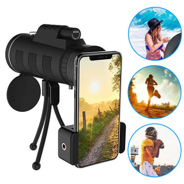 Lens for phone 40X60 Zoom for Smartphone With Compass Phone Clip And Tripod